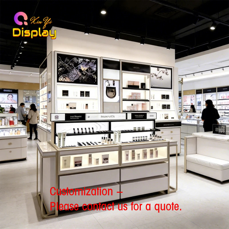 Luxury Skincare Display - custom.Luxury Skincare Shop Fixtures Stylish LED