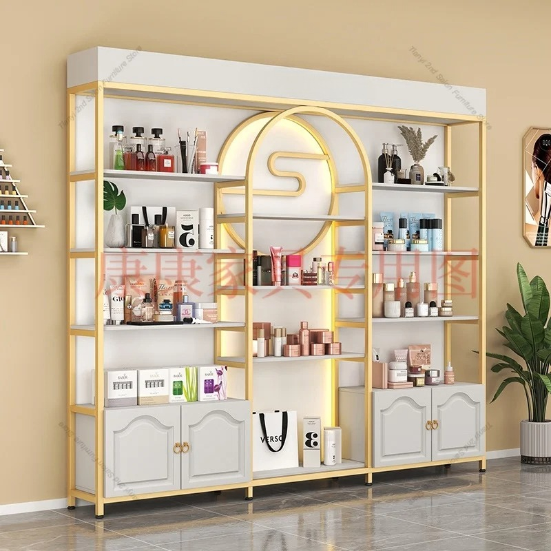 Luxury Skincare Display - Modern Luxury Cosmetics Display Cabinet Nordic