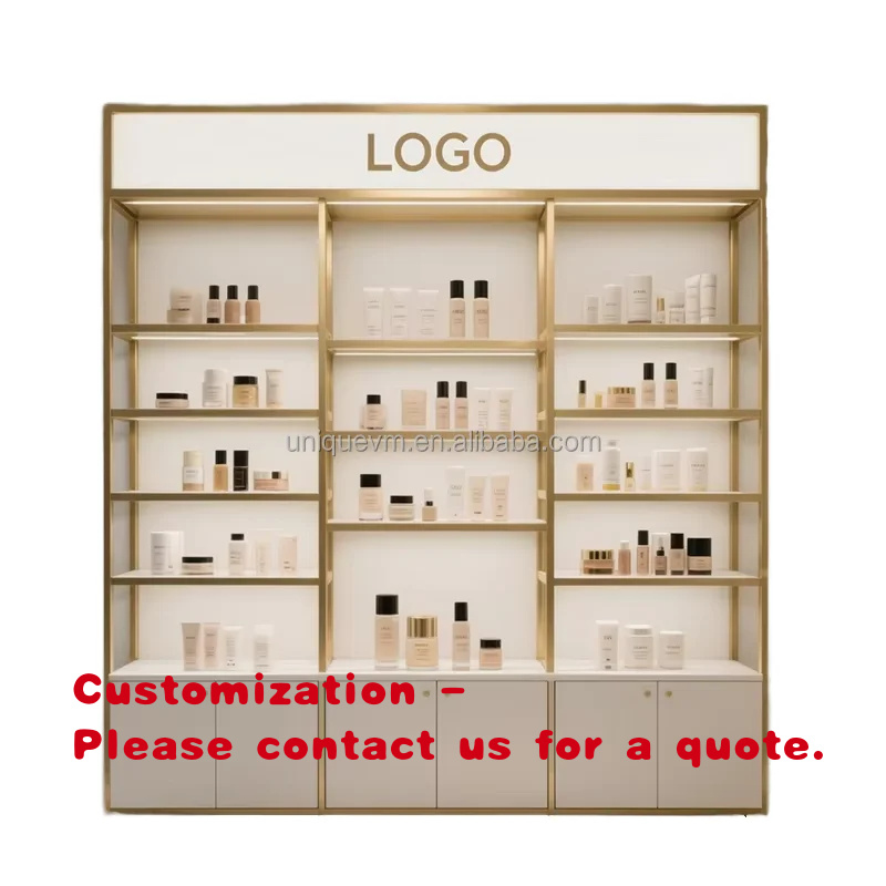 Luxury Skincare Display - custom.Factory Modern Nail showcase Luxurious Stainless
