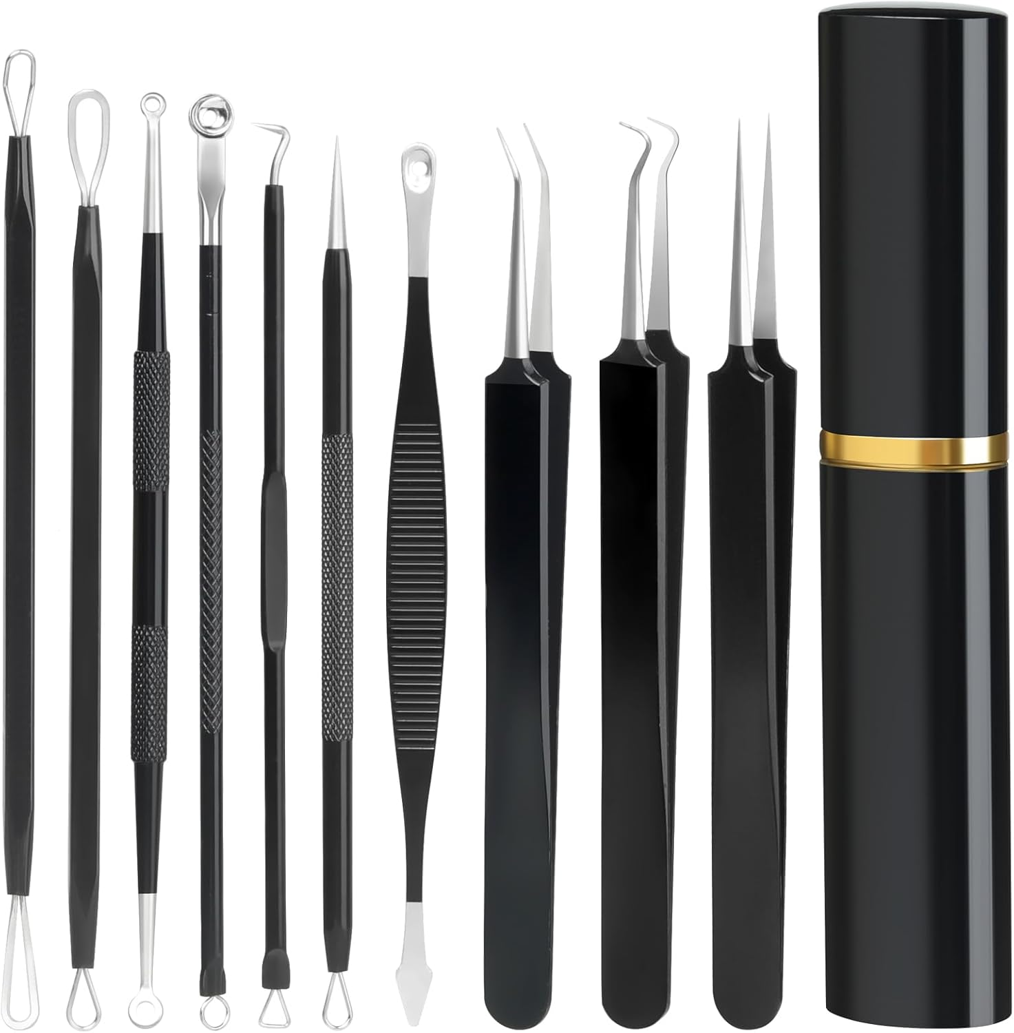 Luxury Skincare Acne - 10Pcs Blackhead & Pimple Extractor Kit