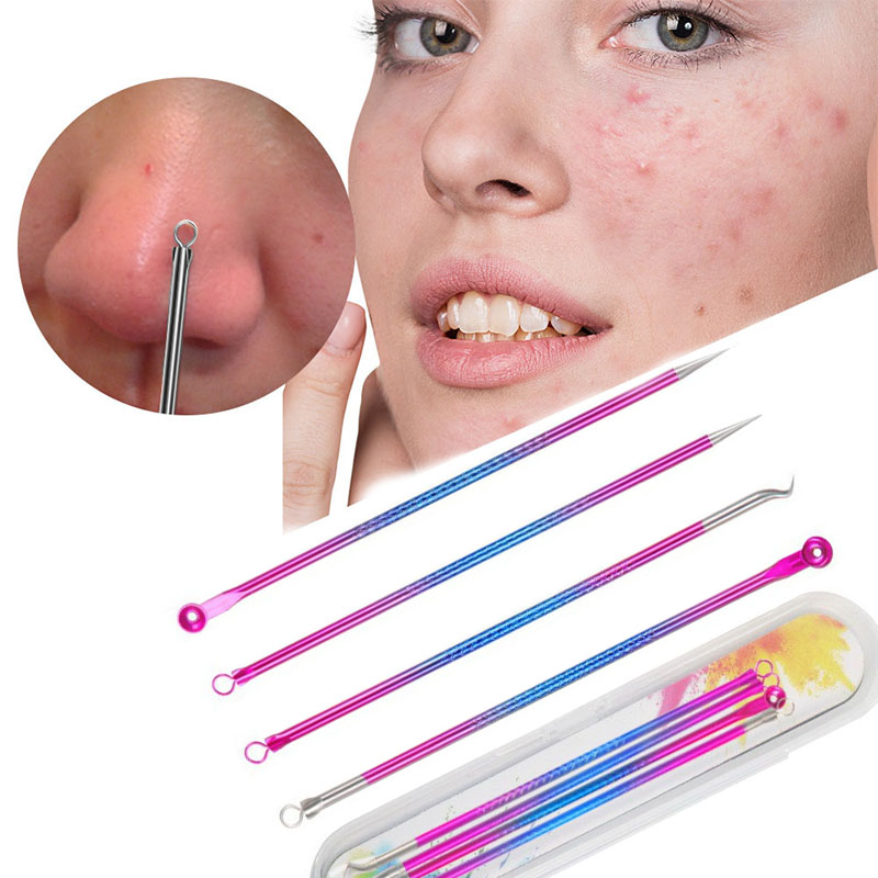 New 4PCS Face Cleaning Kit Pim - Luxury Skincare Acne 评论和价格