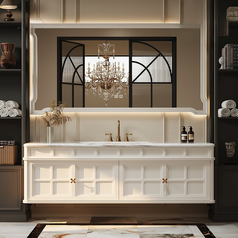 French Retro Bathroom Cabinet  - Luxury Skincare Display 评论和价格