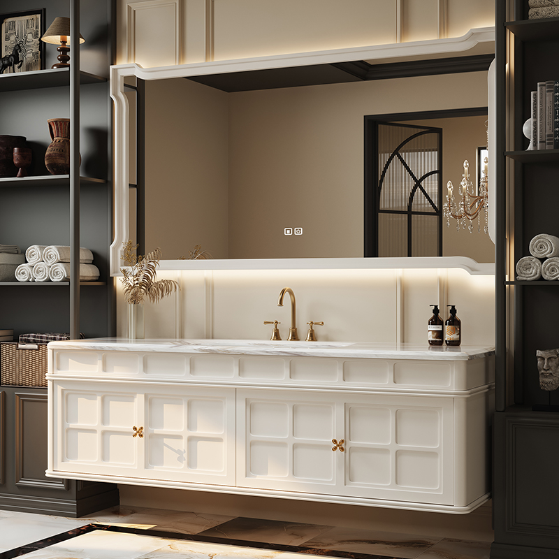 French Retro Bathroom Cabinet  - Luxury Skincare Display 评论和价格