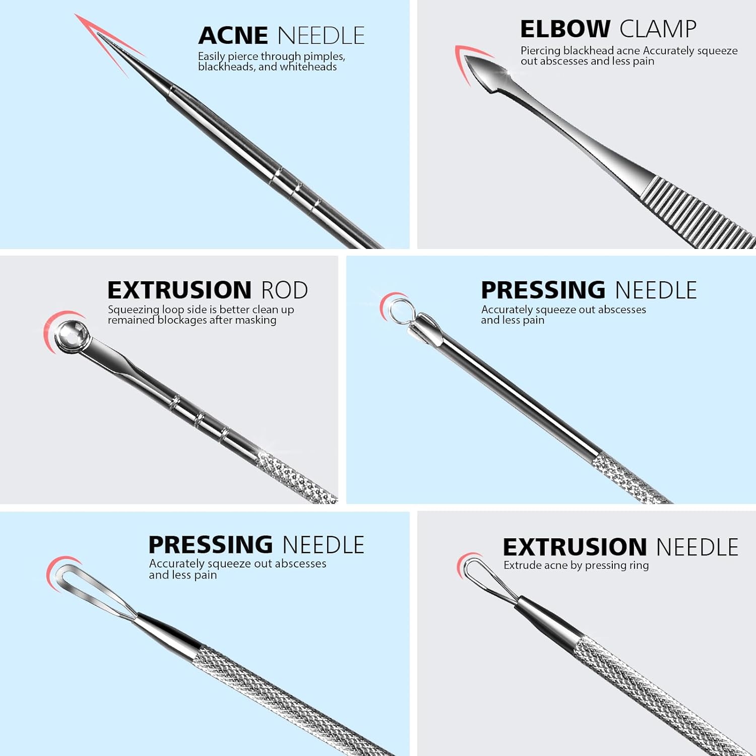 7pcs Blackhead Remover Kit Sta - Luxury Skincare Acne 评论和价格