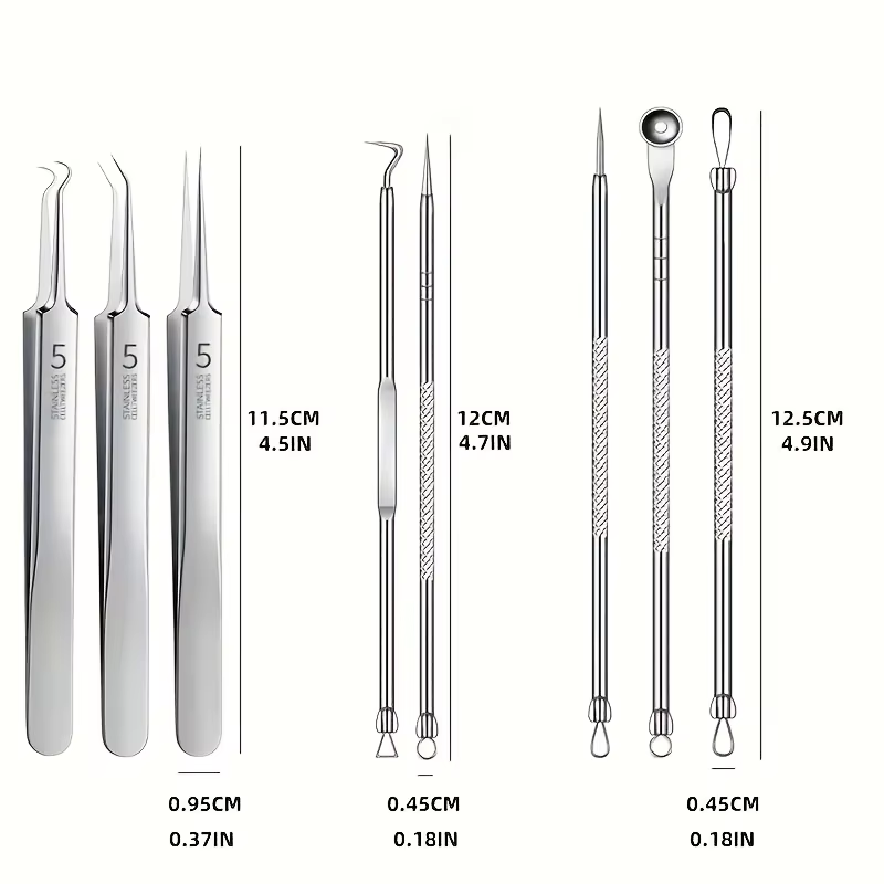 8 Pcs Blackhead Remover Kit –  - Luxury Skincare Acne 评论和价格