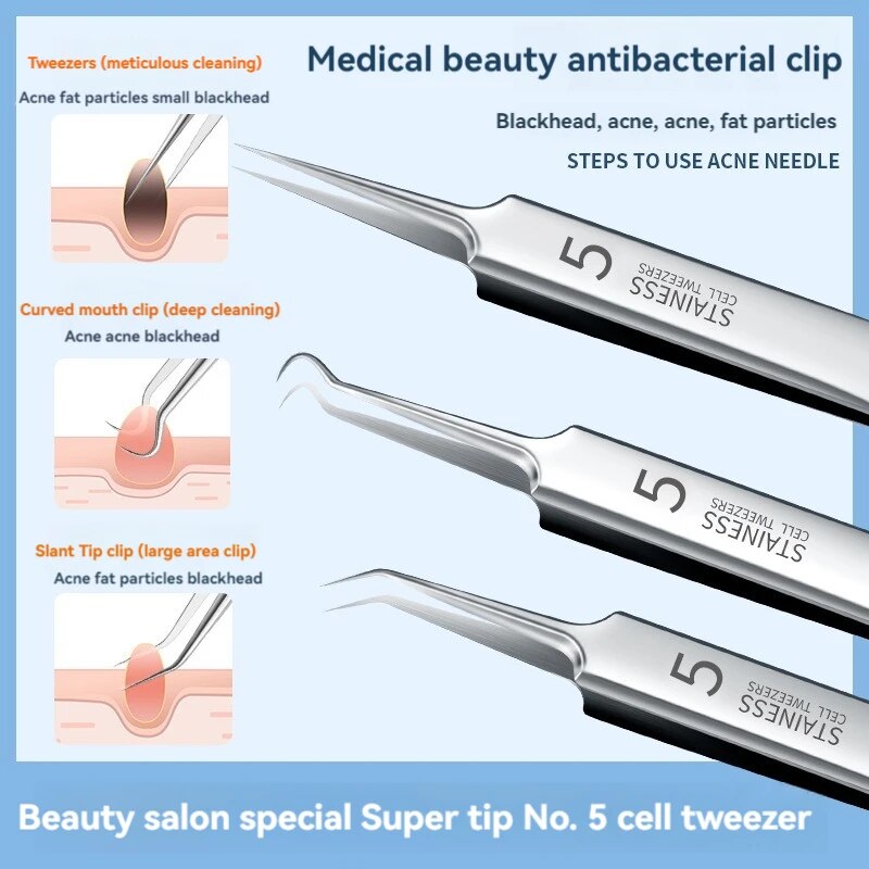 7pcs Stainless Steel Splinter  - Luxury Skincare Acne 评论和价格